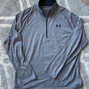 Under Armour Gray Lightweight Jacket with Quarter-Zip and Long Sleeves